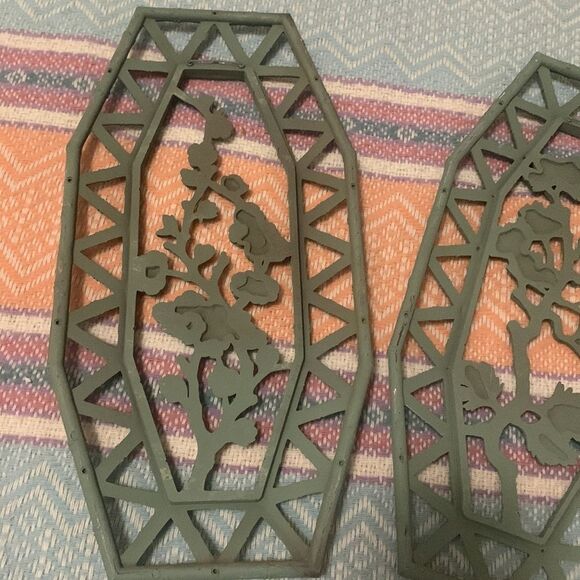 2 Faux bamboo vintage wall decor - Picture 5 of 9